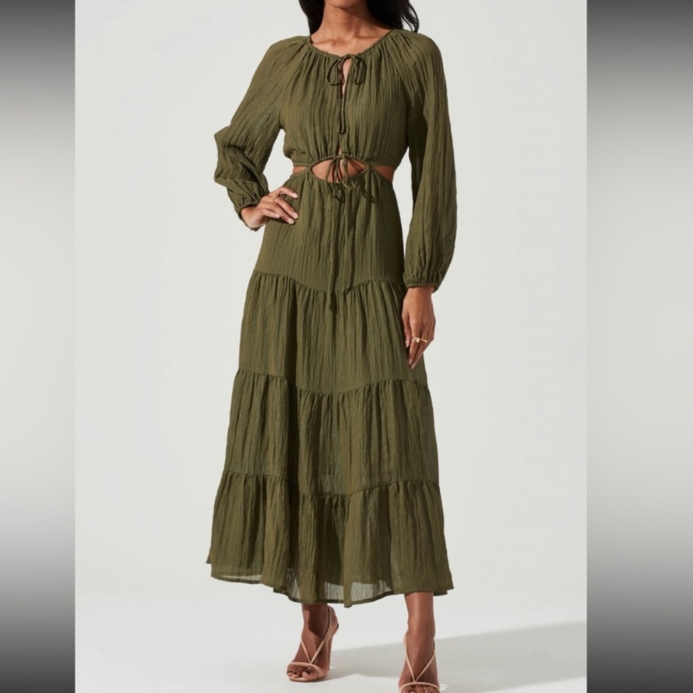 ASTR Metallic Maxi Dress